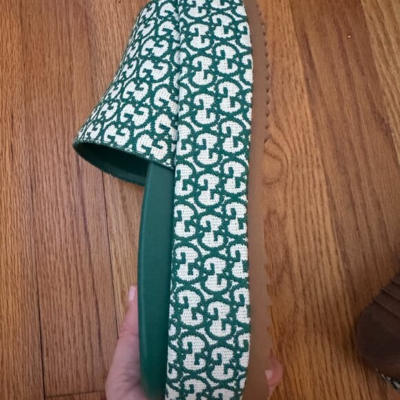 Gucci GG Monogram Platform Sandals 39.5 - Canvas and Leather WORN TWICE - Picture 8 of 12